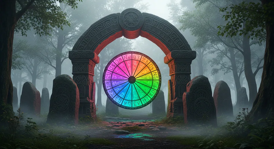 Aurora Wheel game — ornate wooden wheel of fortune